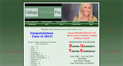 Desktop Screenshot of collegeauditionpro.com