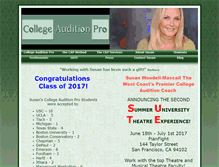 Tablet Screenshot of collegeauditionpro.com